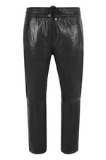 Femmes Cuir Noir Pantalon 100%