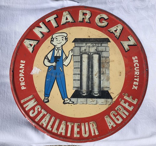 Ancienne plaque tole antargaz - plaque,
