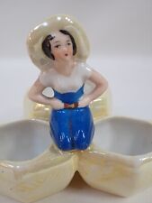 Ancienne baigneuse en porcelaine art déco Salière Poivrière Moutardier années 30