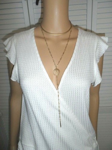Pretty gold choker dangle