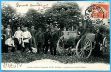 CPA : Cuisine roulante Japonaise du 136° de Ligne, en manœuvres dans le Bessin