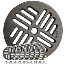 Grille à cendres circulaire ronde en fonte pour thermo cheminées et poêles