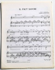Partition vintage sheet music