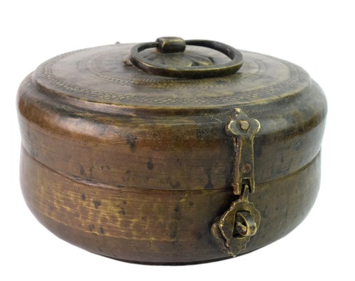 Laiton antique fleur gravé - laiton,