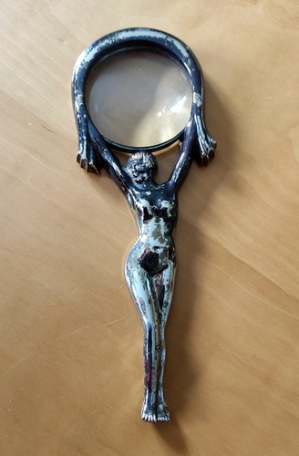 Loupe art déco métal - loupe art,
