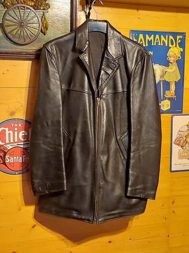 Manteau cuir vintage - xl, /