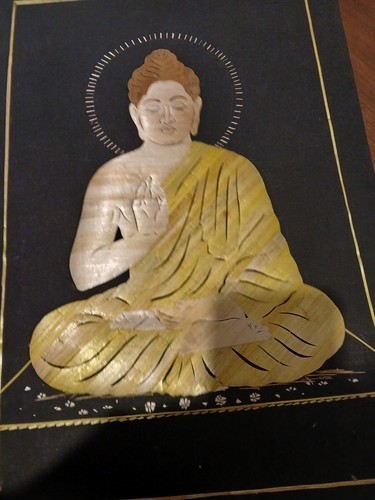 Tableau bouddha rafia - tableau, en