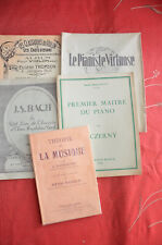 Lot 5 Livres Musique, Partitions, Instrument - Théorie, Clavecin, Piano, Violon