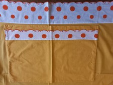 Parure de lit bebe enfant jaune et orange festons drap taie d'oreiller vintage