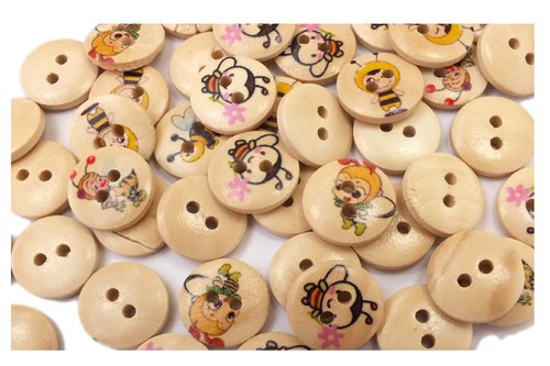 Lot boutons bois - lot, 20