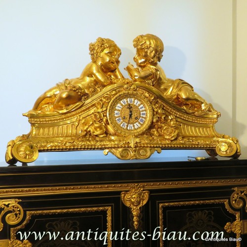 Beurdeley horloge bronze - horloge,