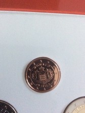 PIECE DE 1 cent EURO 2017 MONACO SOUS CAPSULE  UNC ISSUE DU BU