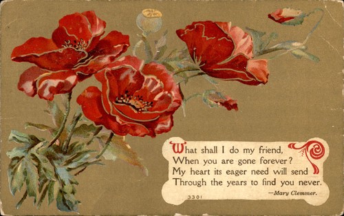Vintage 1910 red - vintage, poppies