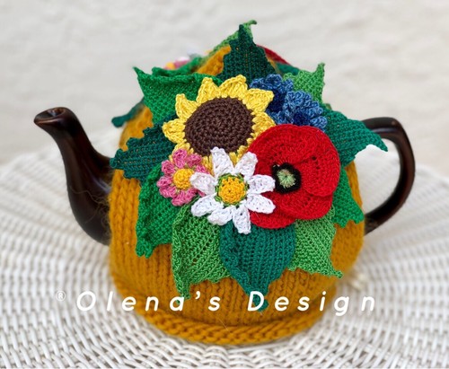 Handmade knitted wool tea - knitted,