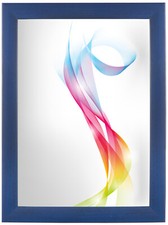 FRAMO Cadre photo Bois Bleu foncé 36x10 cm à 36x150 cm, avec verre acrylique