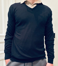 *** PULL COL V BLEU MARINE -