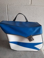 Sacoche Bleu et blanc  Vélo Vintage Mobylette Solex