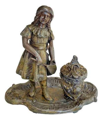 Ancien encrier régule jeune - ancien,