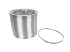 Perel Tuyau d’évacuation flexible en aluminium 7m, gaine de ventilation,