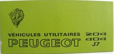 Petite brochure PEUGEOT 204 / 404 / J7 véhicules utilitaires de 1971