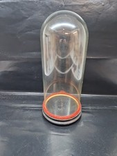 grand GLOBE verre ancien 45 cm base bois noir déco horloge ou mariée XIXe