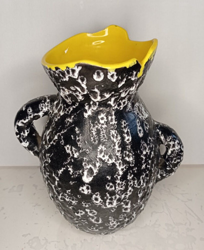 Vase céramique noire - noire, bullée