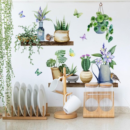 Stickers muraux plantes vertes - stickers,