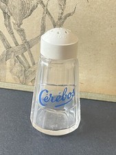 Salière ancienne Poivre Cérébos Verre  Sel -  Pub Publicitaire