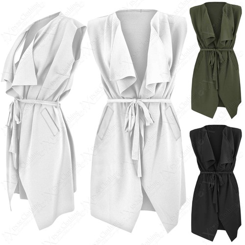 Gilet femme col - col, cascade