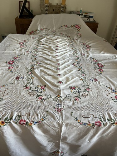 Nappe serviettes brodées - nappe, 12