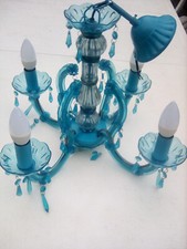 lustre pampilles bleu