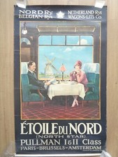 Affiche Tourisme ETOILE DU NORD PLM North Star Pullman Train *réédition