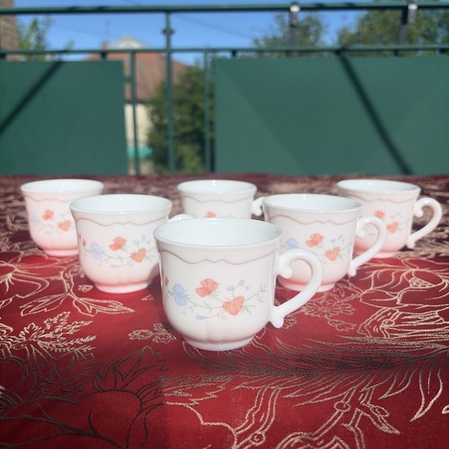 Tasses arcopal décor fleurs - arcopal,