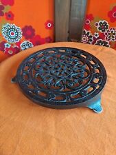 Vintage Ancien Dessous De Plat En Fonte DECOTEC Made In France Noir 3 pieds