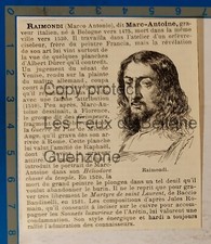 MARC ANTOINE RAIMONDI graveur généalogie document gravure circa 1910