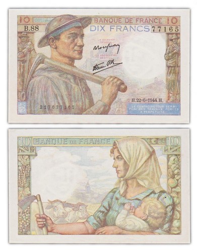 Francs 1944 france sup - 10, /
