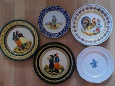 Anciennes Assiettes  Faiences Henriot Quimper Bretagne Breton   1930-1970