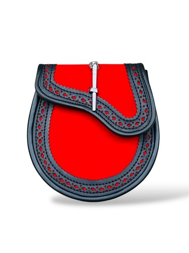 Sporran cuir velours - sporran,