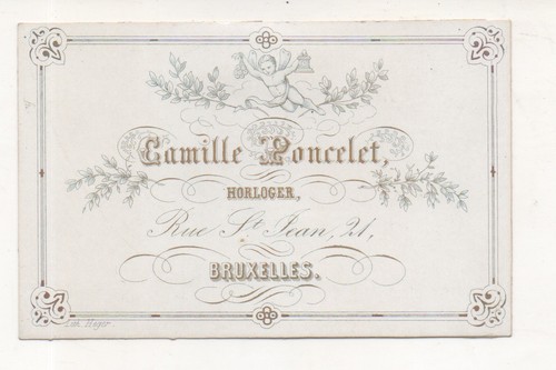 Carte visite lithographie - de,