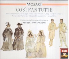 Mozart : Cosi Fan Tute / Karajan, Schwarzkopf, Merriman, Bruscantini, CD Panerai