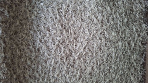 Tissu mohair gelockt - gelockt, beige