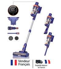 Aspirateur Balai Sans Fil Batterie 2500mA 450W 38KPA Accessoires Sans Sac 50Min