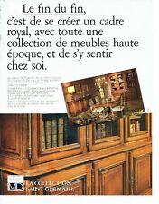 PUBLICITE ADVERTISING 027  1980  meubles MD bibliothèque  coll  Saint Germain