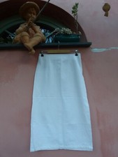 Jupe droite longue coton lin