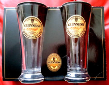 VINTAGE COFFRET de 2 VERRES GUINNESS EXTRA STOUT CELTIC GLAS LTD NEUF TRES RARES