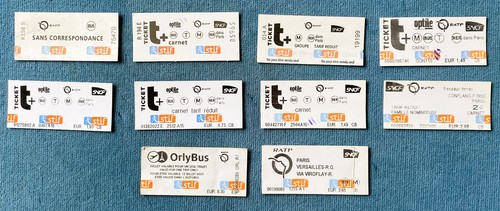 Lot tickets ratp bus - lot, 10