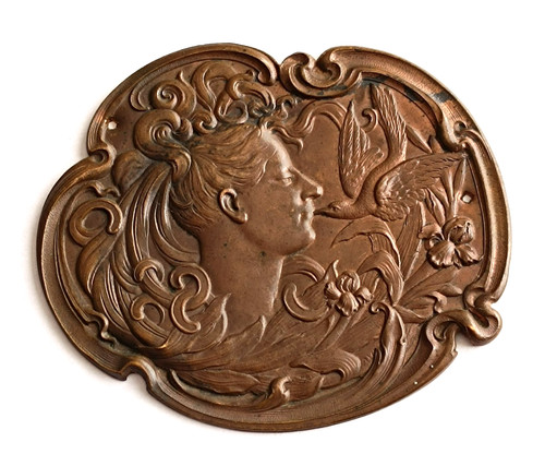 Plaquette medaille uniface art - uniface,