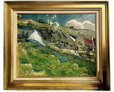 Reproduction sur toile – Vincent van Gogh, “Les Chaumières de Cordeville” (1890)