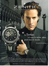 PUBLICITE ADVERTISING 094  2008  ZENITH  montre GRANDE CHRONOMASTER open VENISE