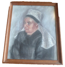 Tableau Ancien pastel Original